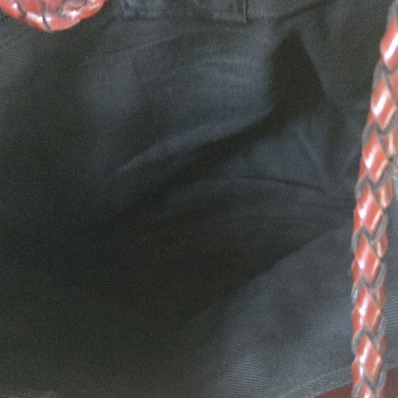 Oxblood Woven Shoulder BUCKET Bag - Picture 13 of 16